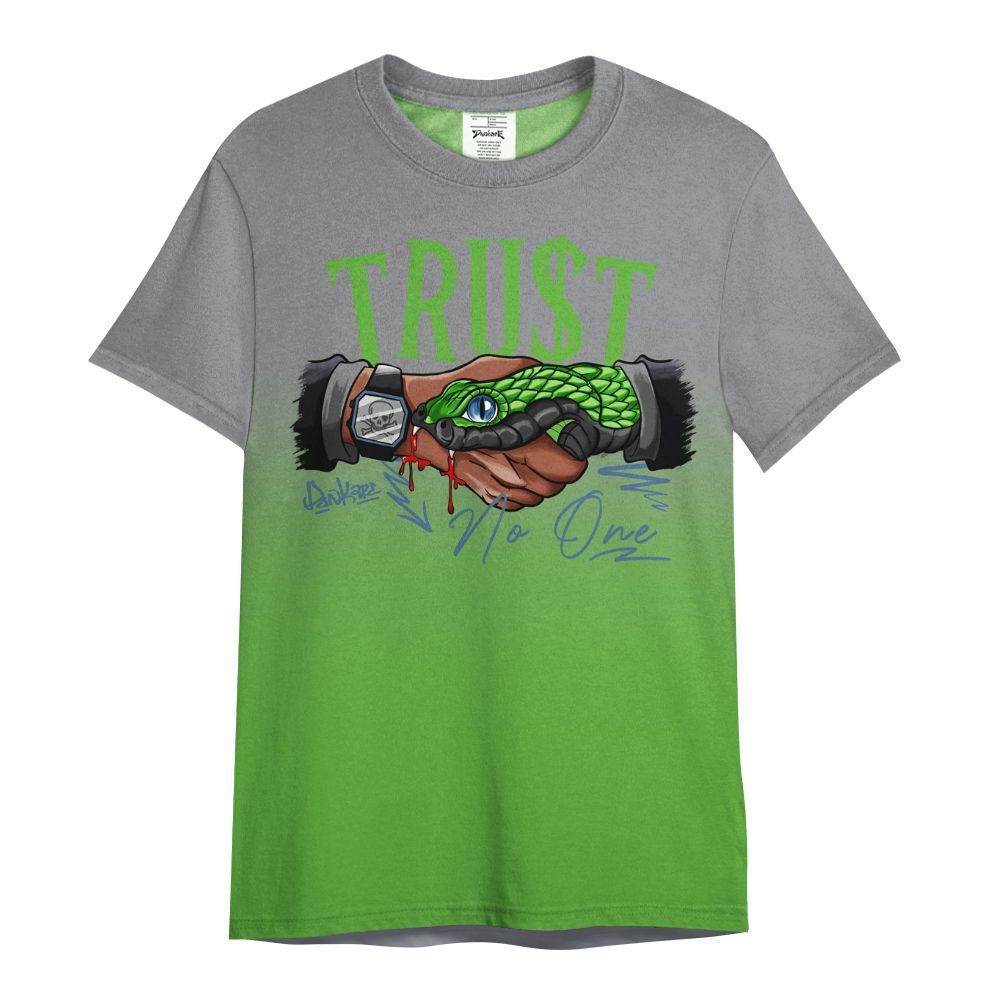 Shirt To Match Retro Green Bean 5s - Snake Trust No One Drip All Over Print