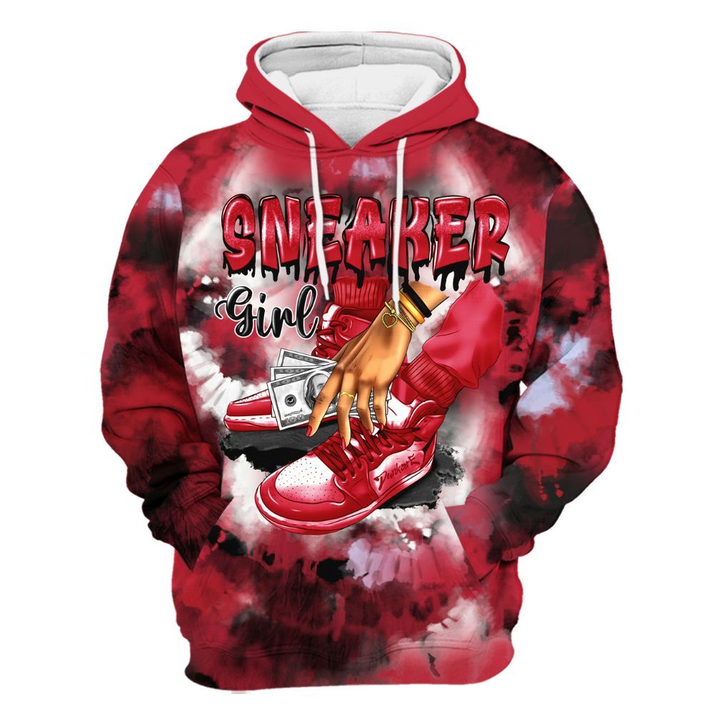 Hoodie To Match Toro Bravo 6s - SNEAKER Girl Money Drip Tie Dye All Over Print