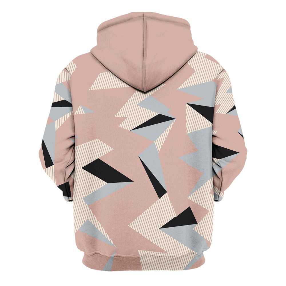 Hoodie To Match Air Force Low 1 Arctic Orange - Geometric Camouflage Pattern All Over Print