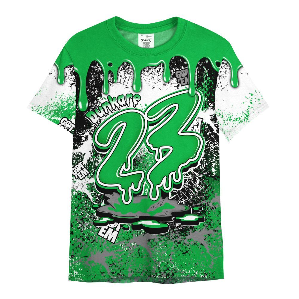 Shirt To Match Lucky Green 5s - Dripping 23 Drip All Over Print