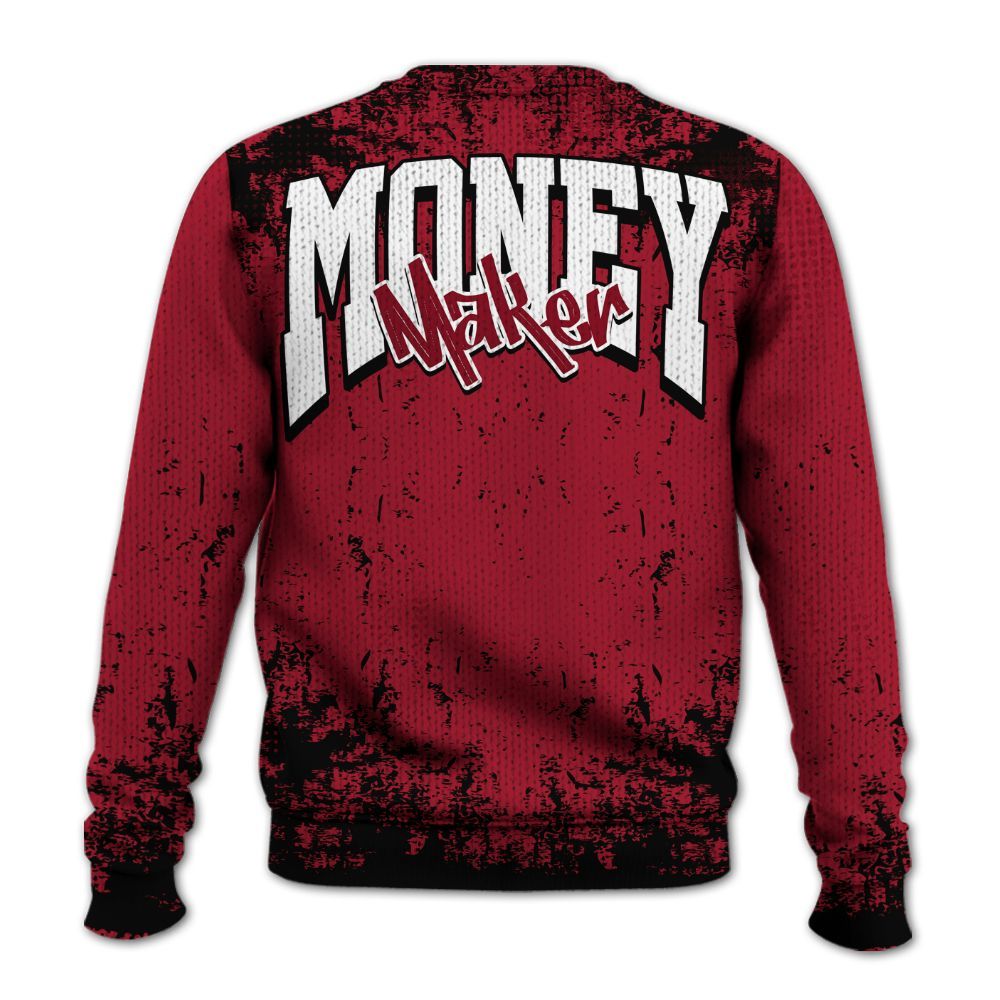 Knitted Sweater To Match High OG Black Toe Reimagined 1s - Move In Silence Money Street Retro