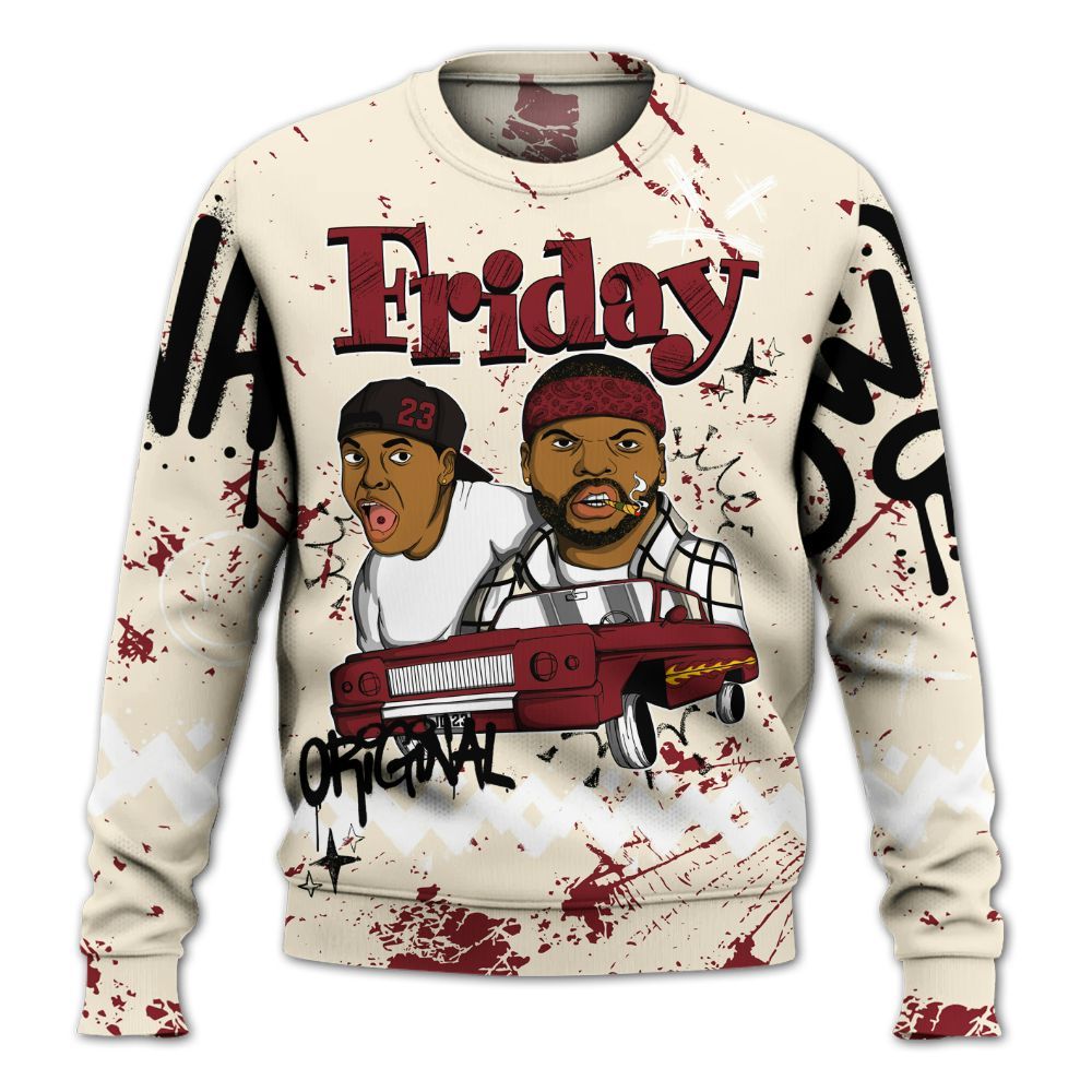 Sweatshirt To Match Valentine's Day 2026 4s - Friday Sneaker Crayon All Over Print