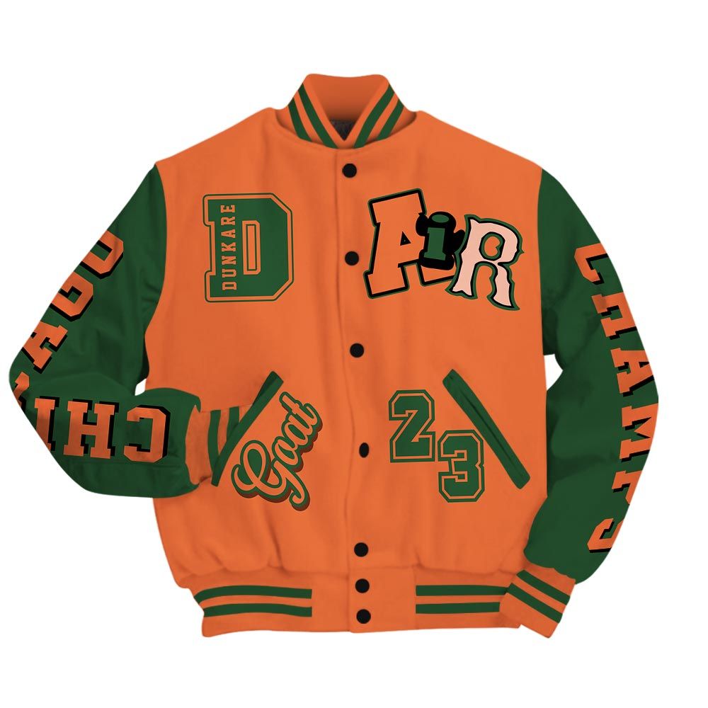 Varsity Jacket To Match Low Miami 5s - AIR Number 23 GOAT Baseball Varsity Jacket Unisex Outfit