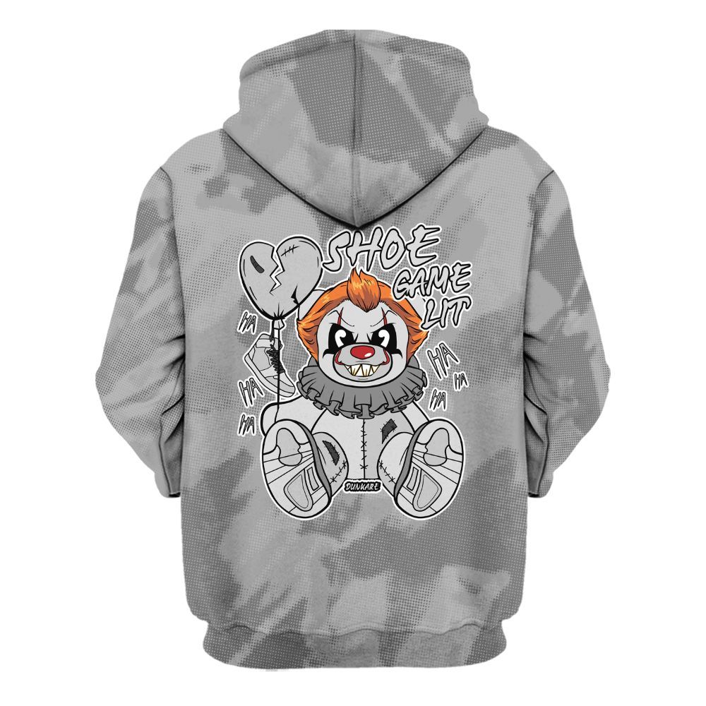 Hoodie To Match Black Wolf Grey 12s - Shoe Game Bear Abstract Halftone All Over Print