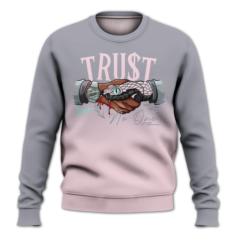 Sweatshirt To Match Retro Easter 5s - Snake Trust No One Drip All Over Print