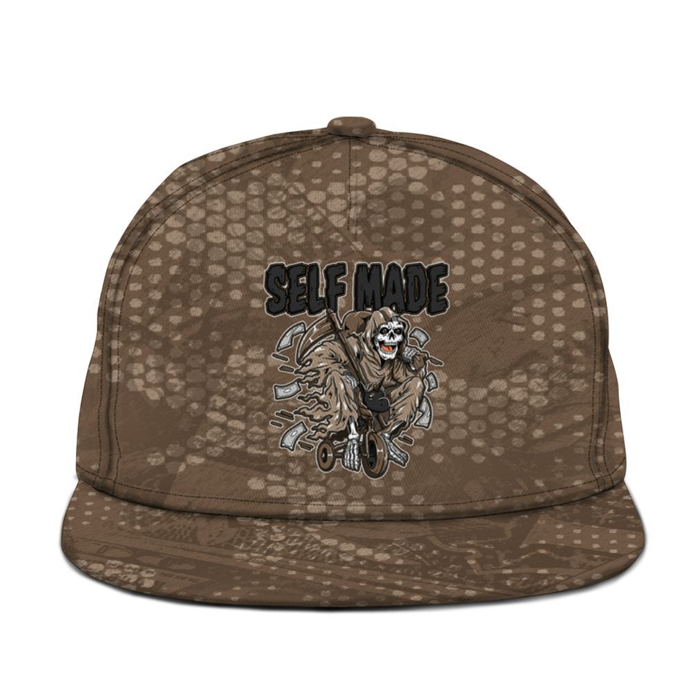 Snapback To Match Dark Mocha Jack - Self Make Skeleton Banknotes Art Graphic