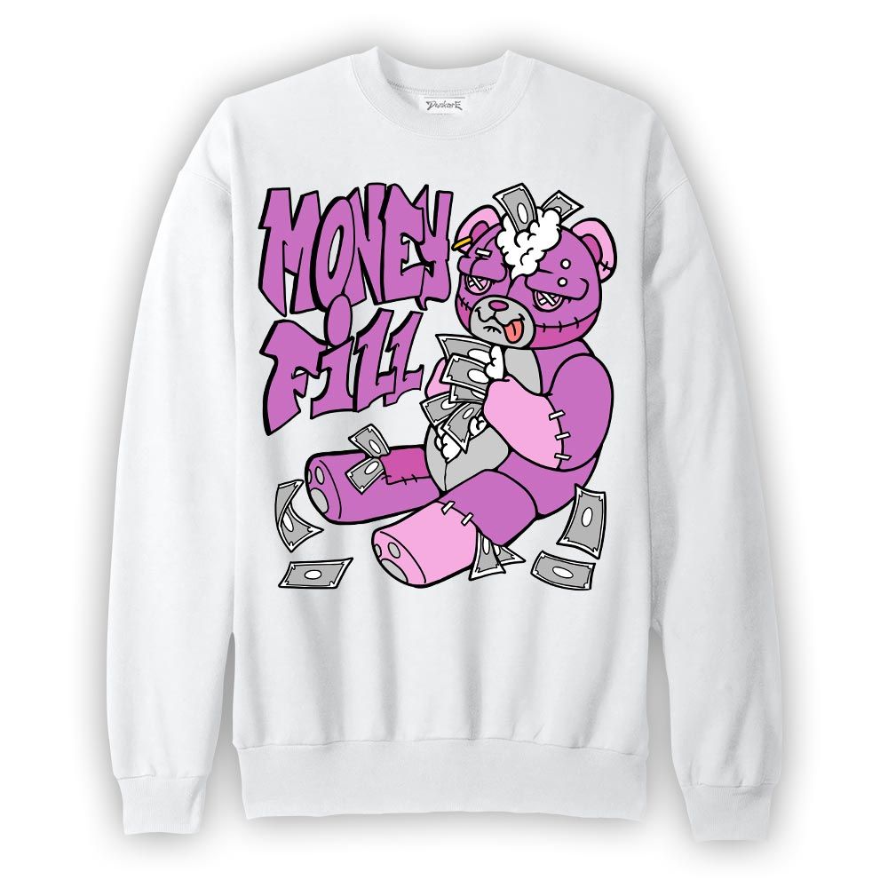 Sweatshirt To match Hyper Violet 4s Sweatshirt - Money Fill Hugz Graphic