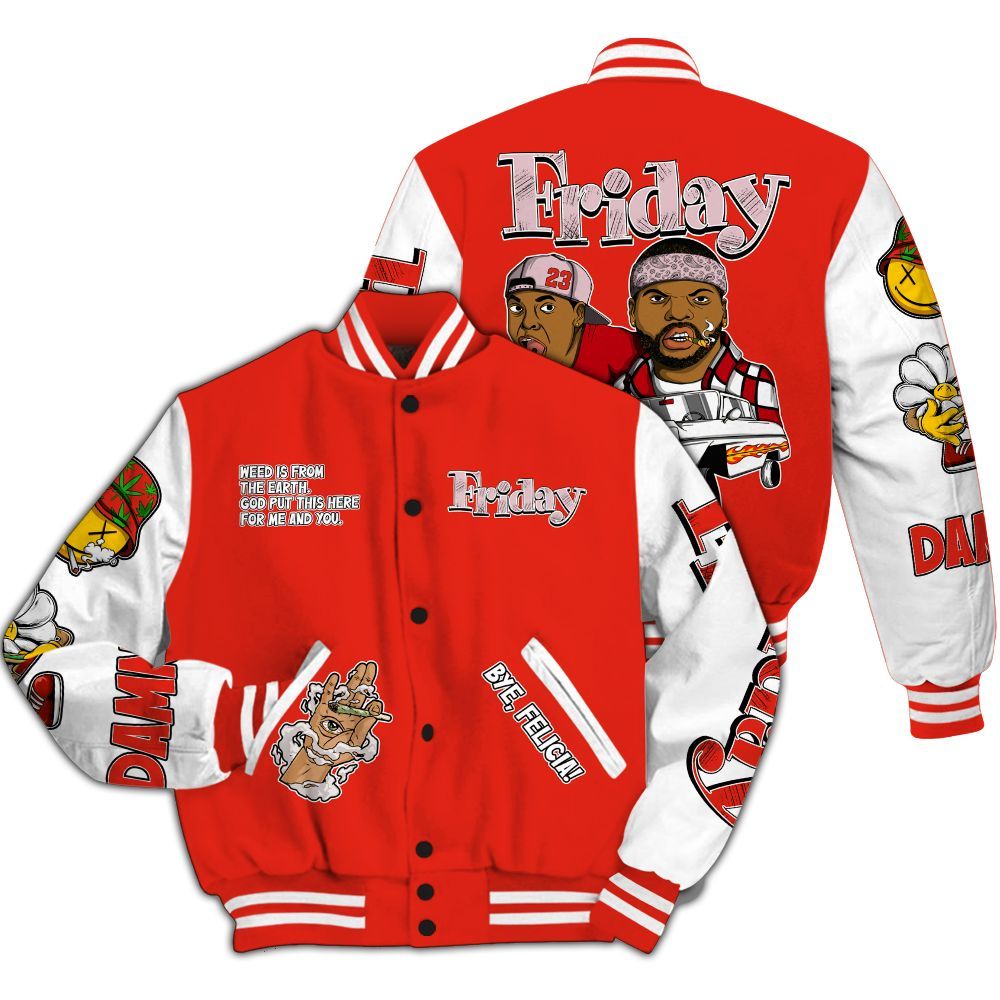 Varsity Jacket To Match Air Force 1 Low GS Valentine's Day - Friday Sneaker Stress Style All Over Print