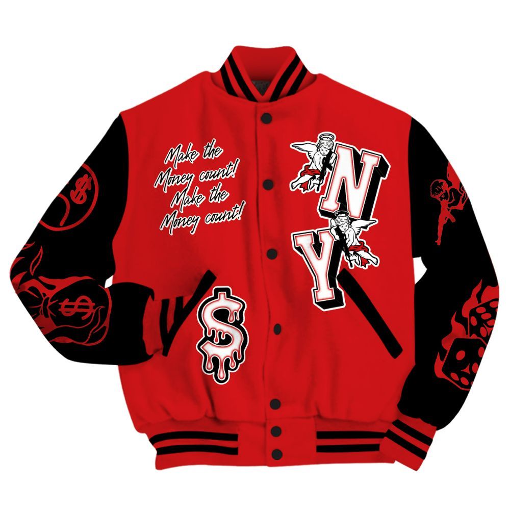 Varsity Jacket To Match Low Bred 11s - Paid In Full Money All Over Print