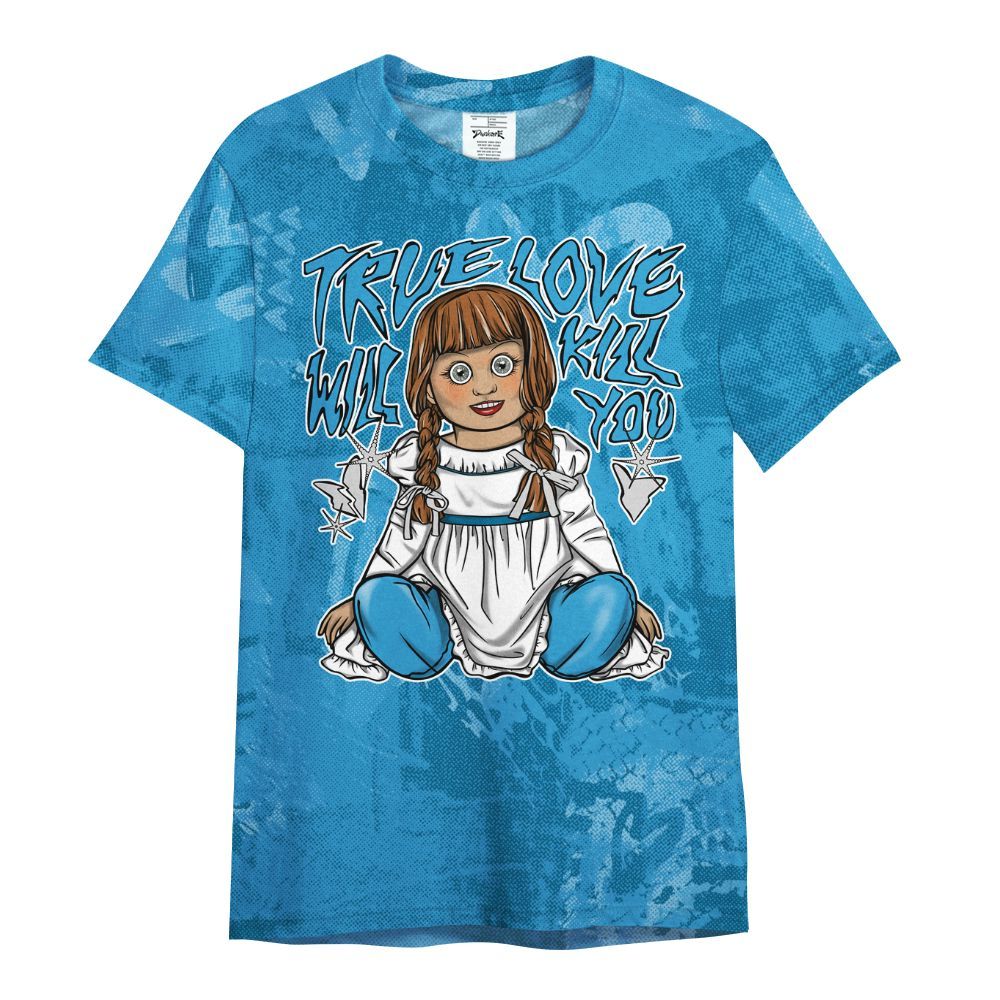 Shirt To Match Powder Blue 9s - Genuine Loves Bear Heart Grunge All Over Print