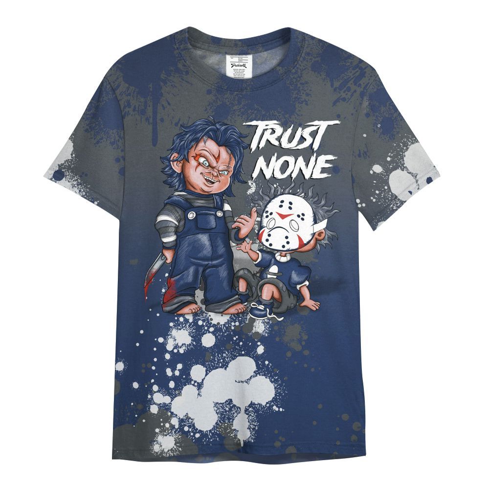 Shirt To Match Retro Flint 13s - Trust No One Scary All Over Print