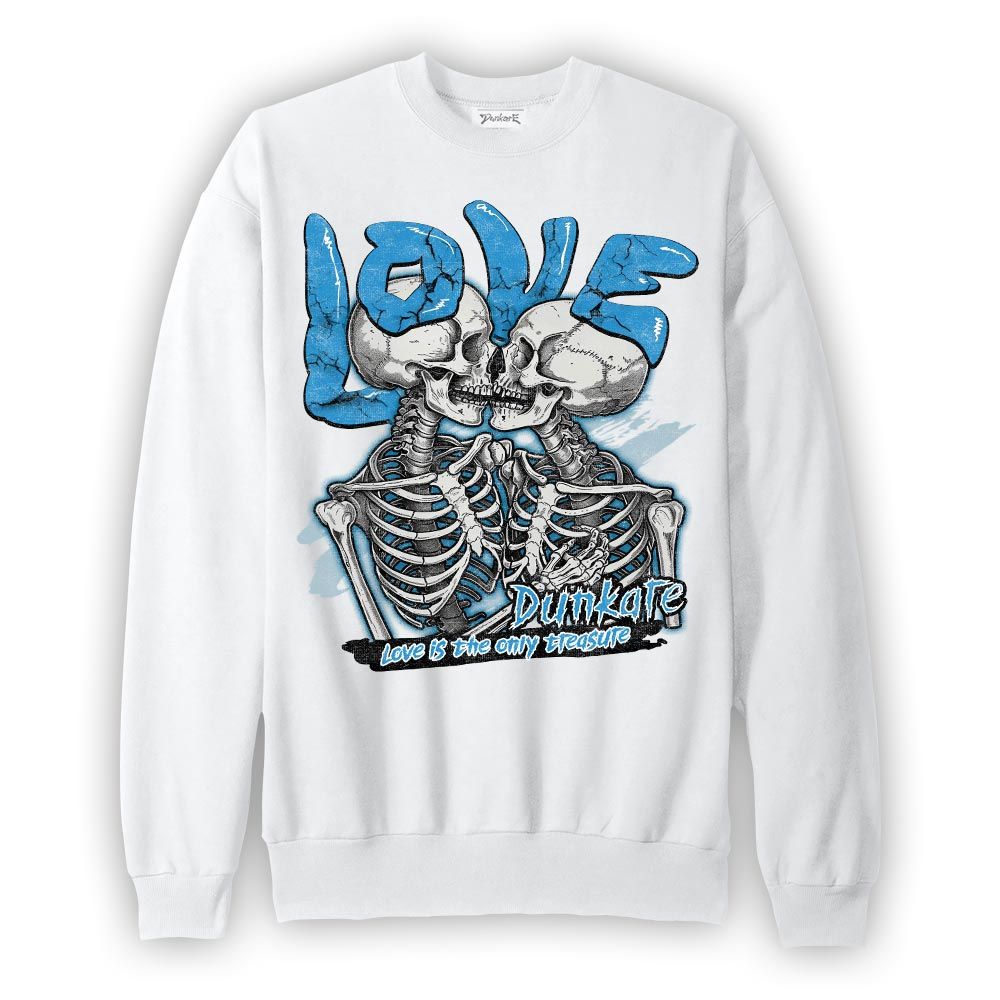 Sweatshirt To match Powder Blue 9s Sweatshirt - Skull Love Bear Graphic