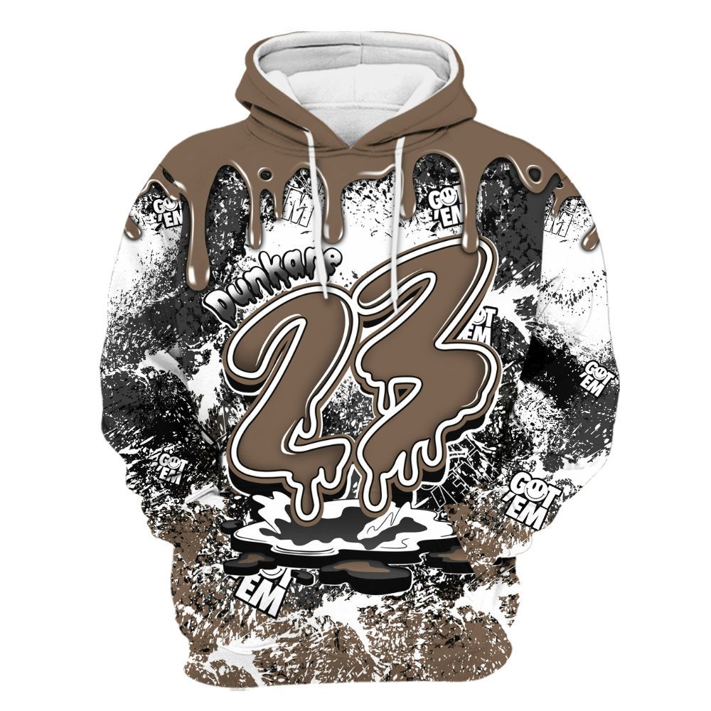 Hoodie To Match Dark Mocha Jack - Dripping 23 Drip All Over Print