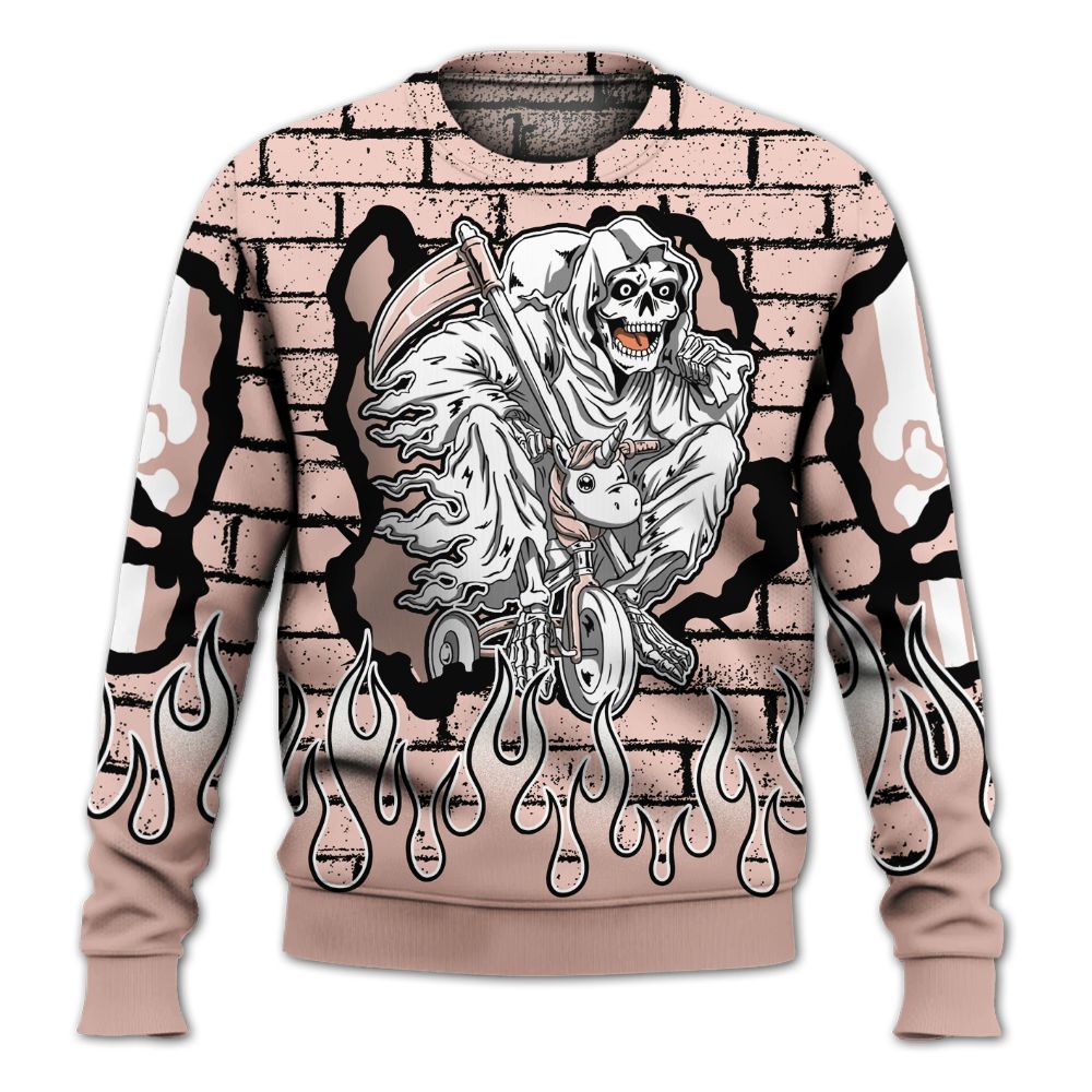 Sweatshirt To Match Low Legend Pink 11s - Self Make Skeleton Crashed All Over Print