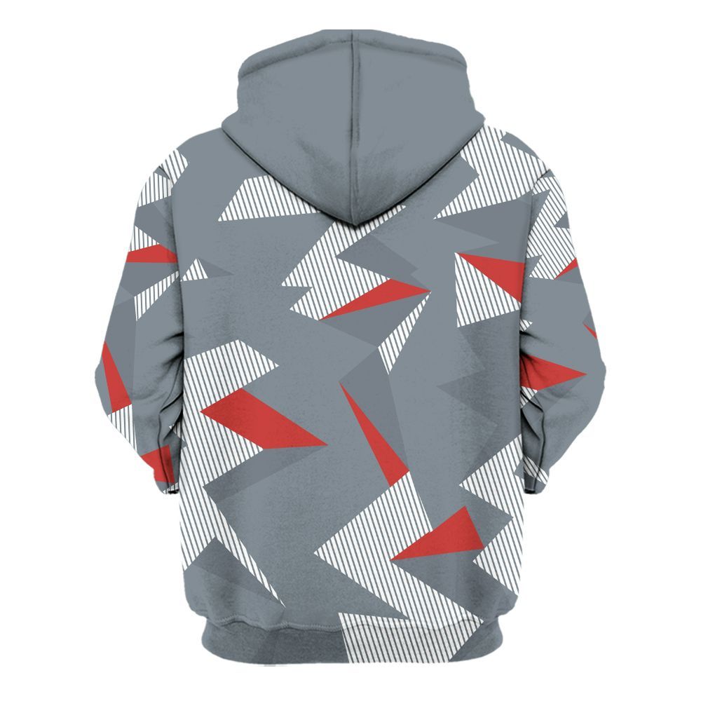 Hoodie To Match Wolf Grey 13s - Geometric Camouflage Pattern All Over Print