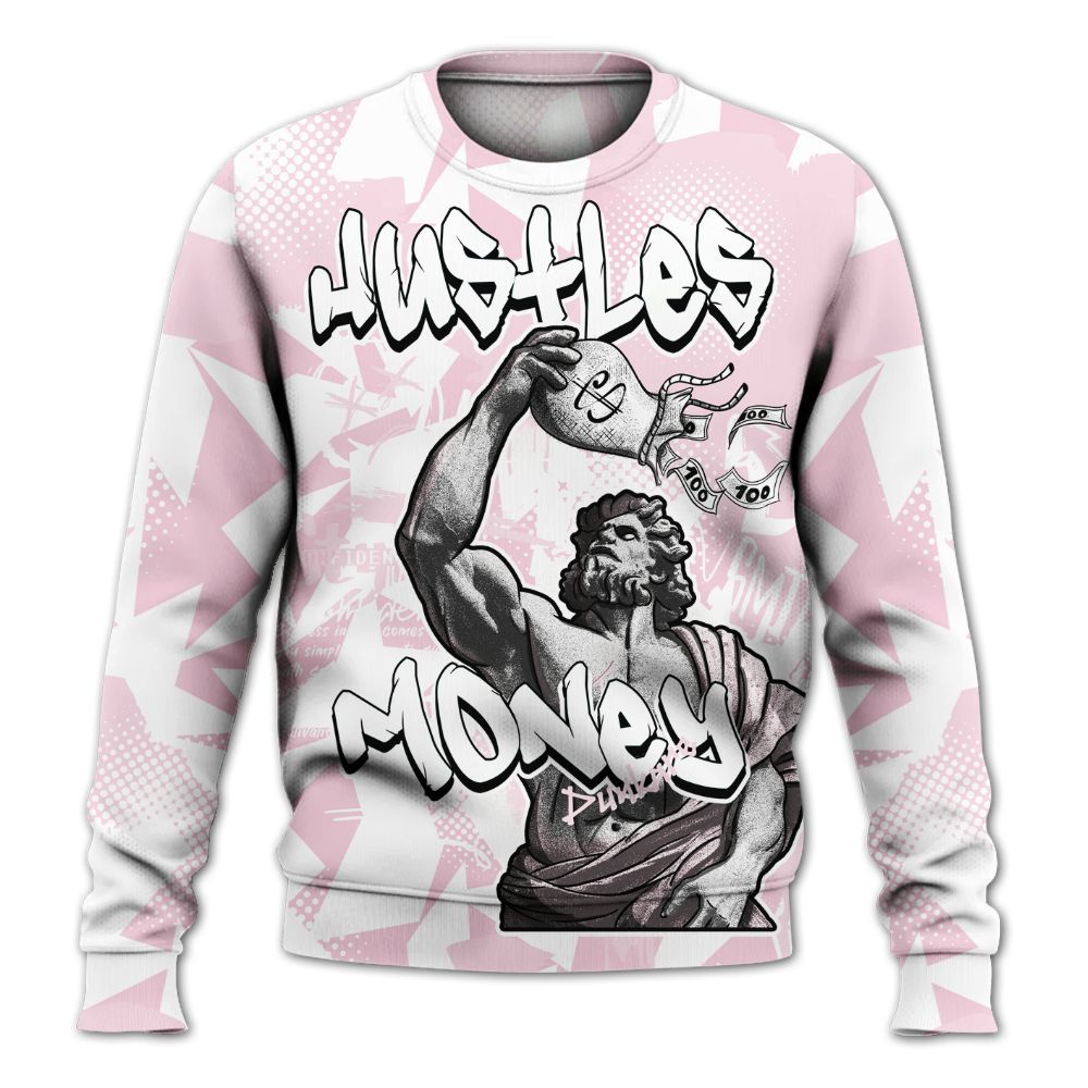Sweatshirt To Match Orchid 4s - Huslte Money Retro All Over Print