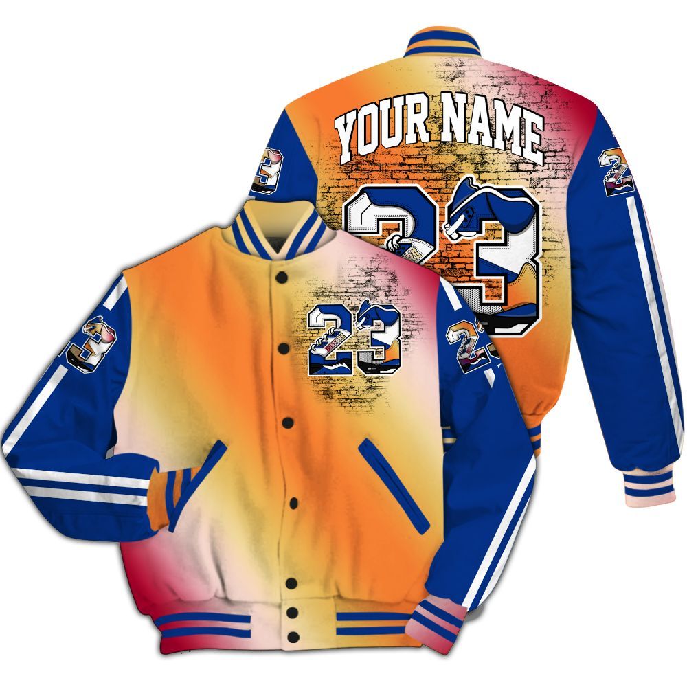 Varsity Jacket To Match Air Griffey Max Los Angeles 1s - Custom Name Number 23 5s All Over Print