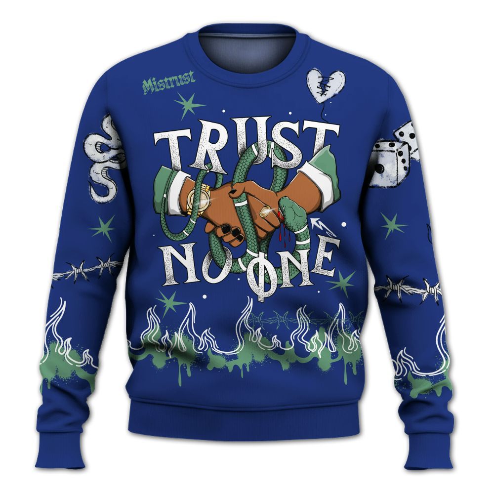 Sweatshirt To Match Dunk Low Tennis Classic - Trust No One Snake-Bite Doodle Crayon All Over Print