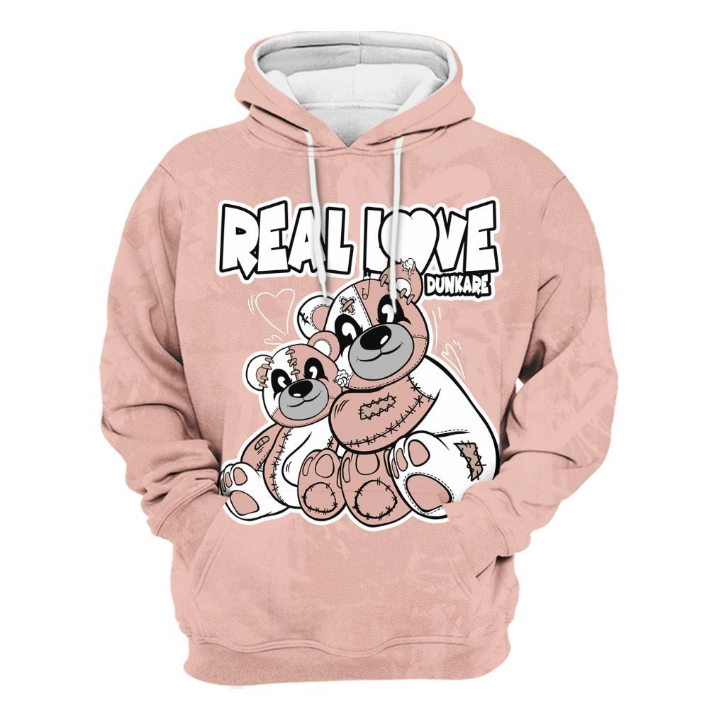 Hoodie To Match Dunk Low Pink Velvet - Sincere Fondness Bear All Over Print