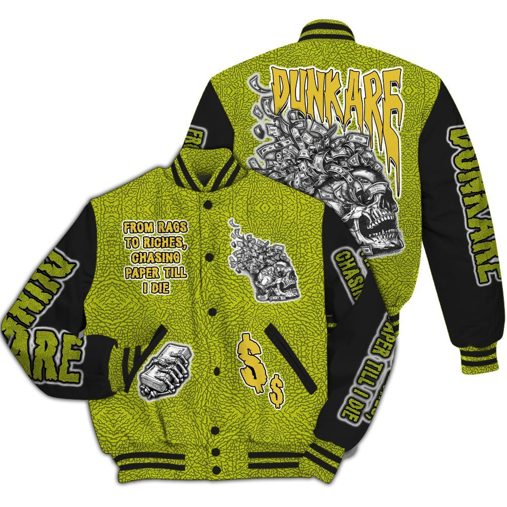 Varsity Jacket To Match Dunk Low QS Halloween Skull - From Rags To Riches All Over Print