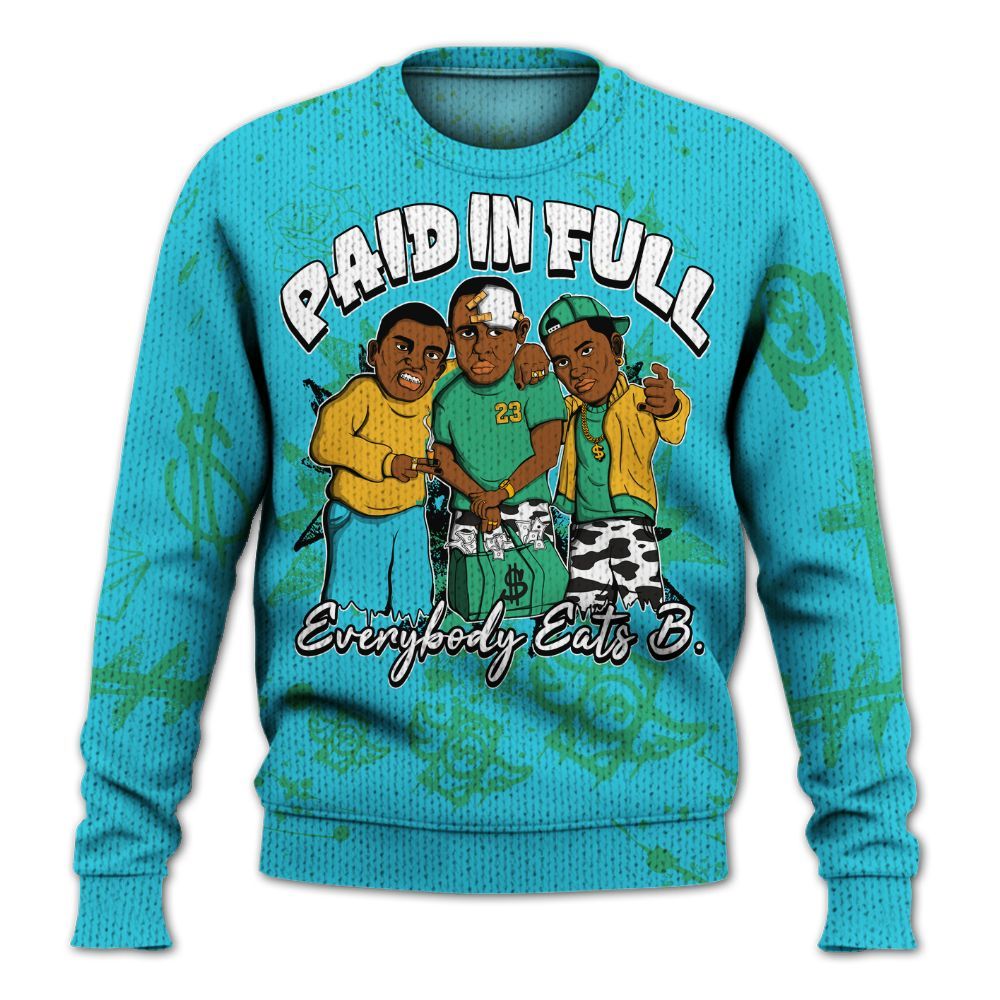Knitted Sweater To Match Dunk Chunky Dunky - Everybody Paid In Full Crayon