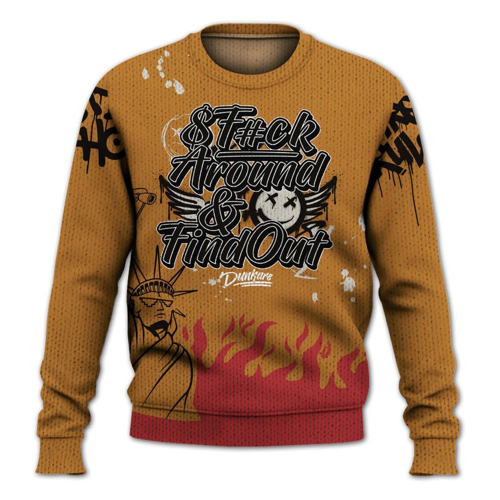 Knitted Sweater To Match Air Max Plus Sunset Swarovski - Graphic Fck Around Find Out