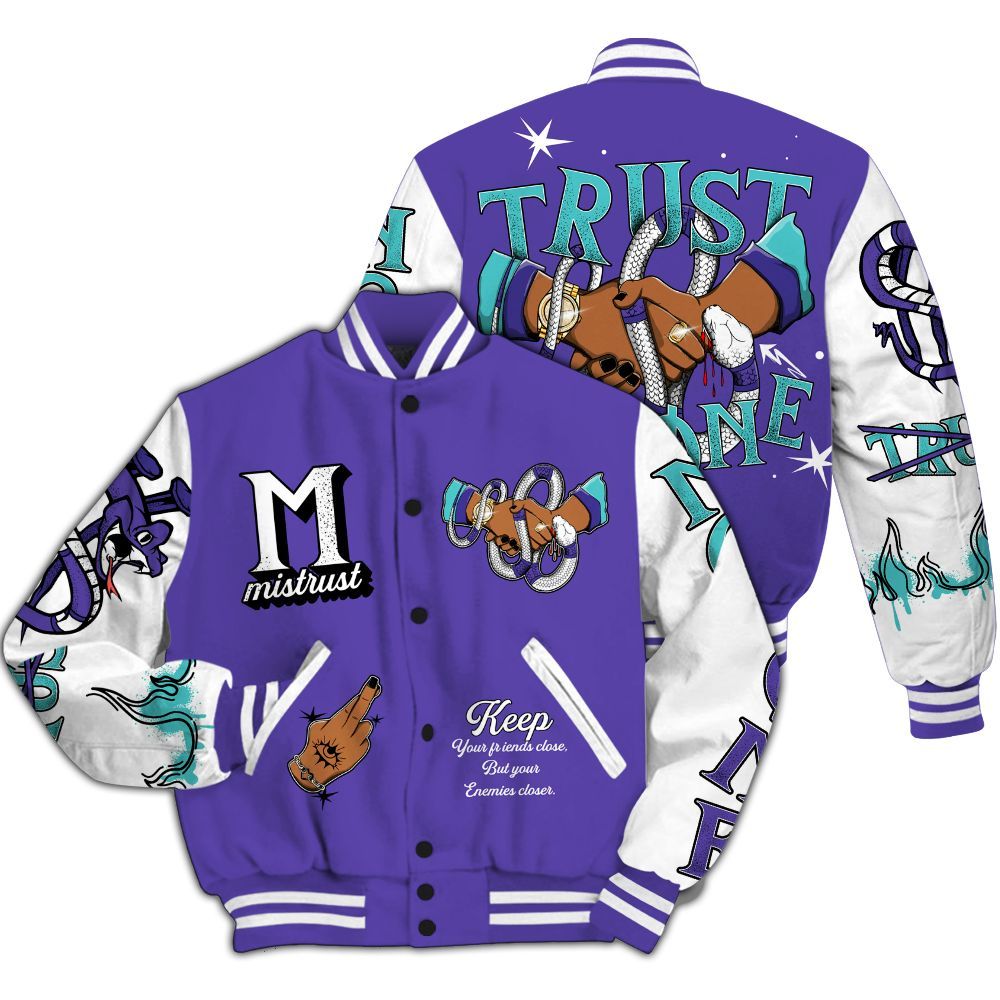 Varsity Jacket To Match Low Hornets 1s - Trust No One Snake-Bite Street Style All Over Print