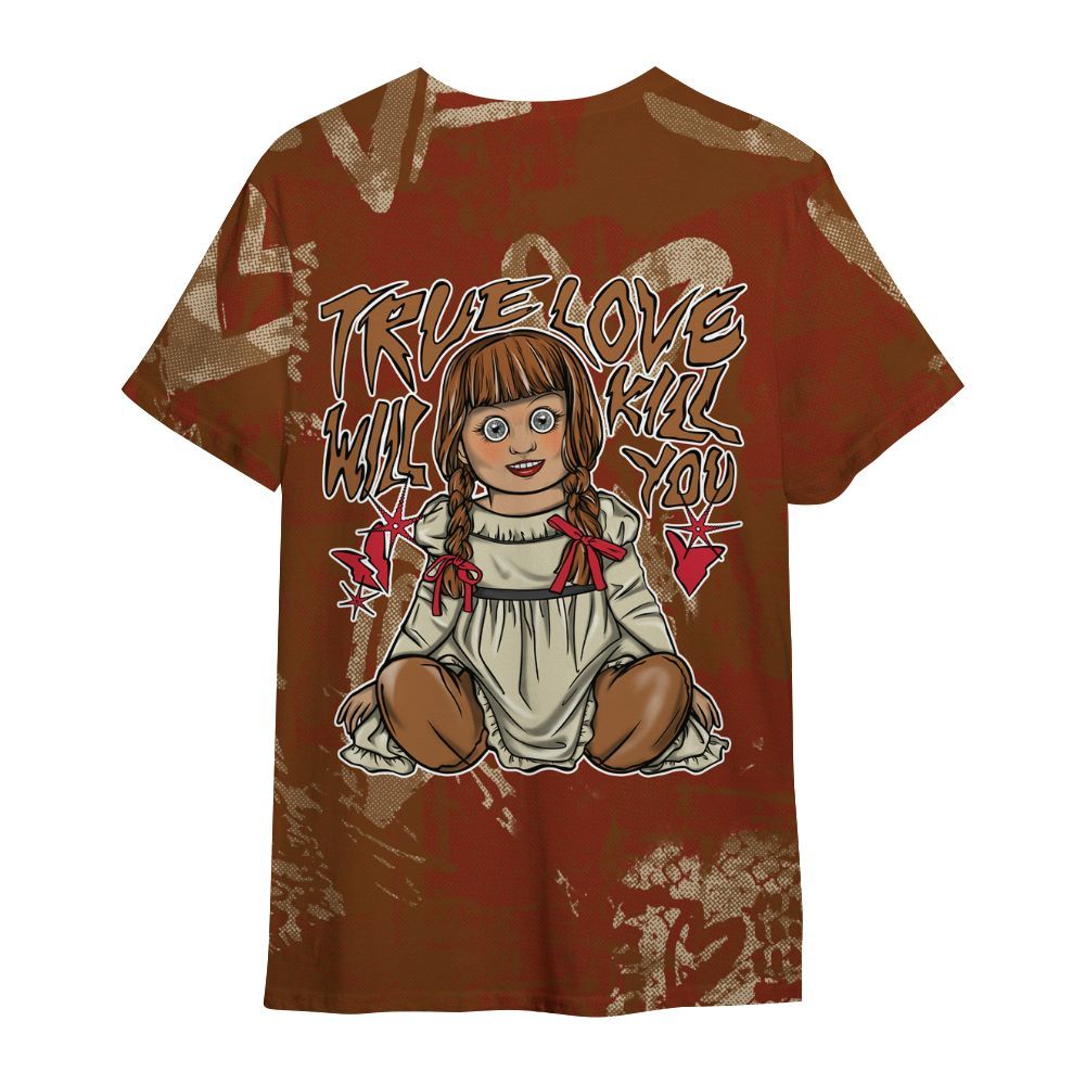 Shirt To Match Archaeo Brown 5s - Genuine Loves Bear Heart Grunge All Over Print