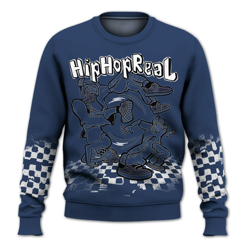 Sweatshirt To Match Low 85 Metallic Blue 1s - Feel Life Street Style All Over Print