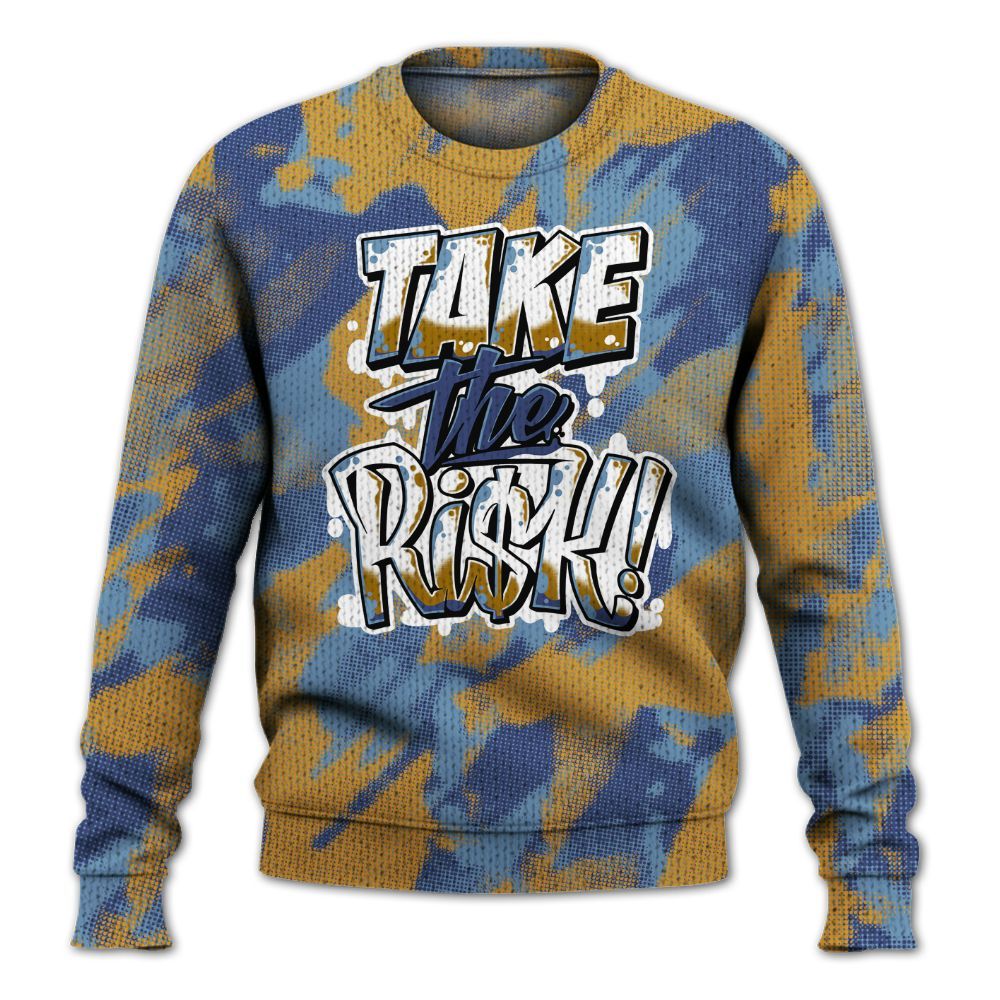 Knitted Sweater To Match High OG First In Flight 1s - Take Risks Abstract