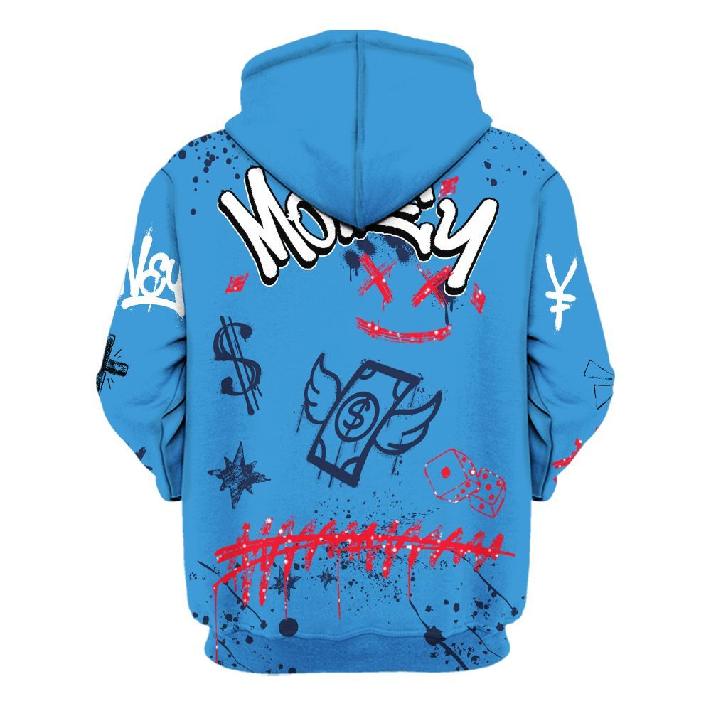 Hoodie To Match Retro Blueberry 6s - Everybody Paid In Full Crayon All Over Print
