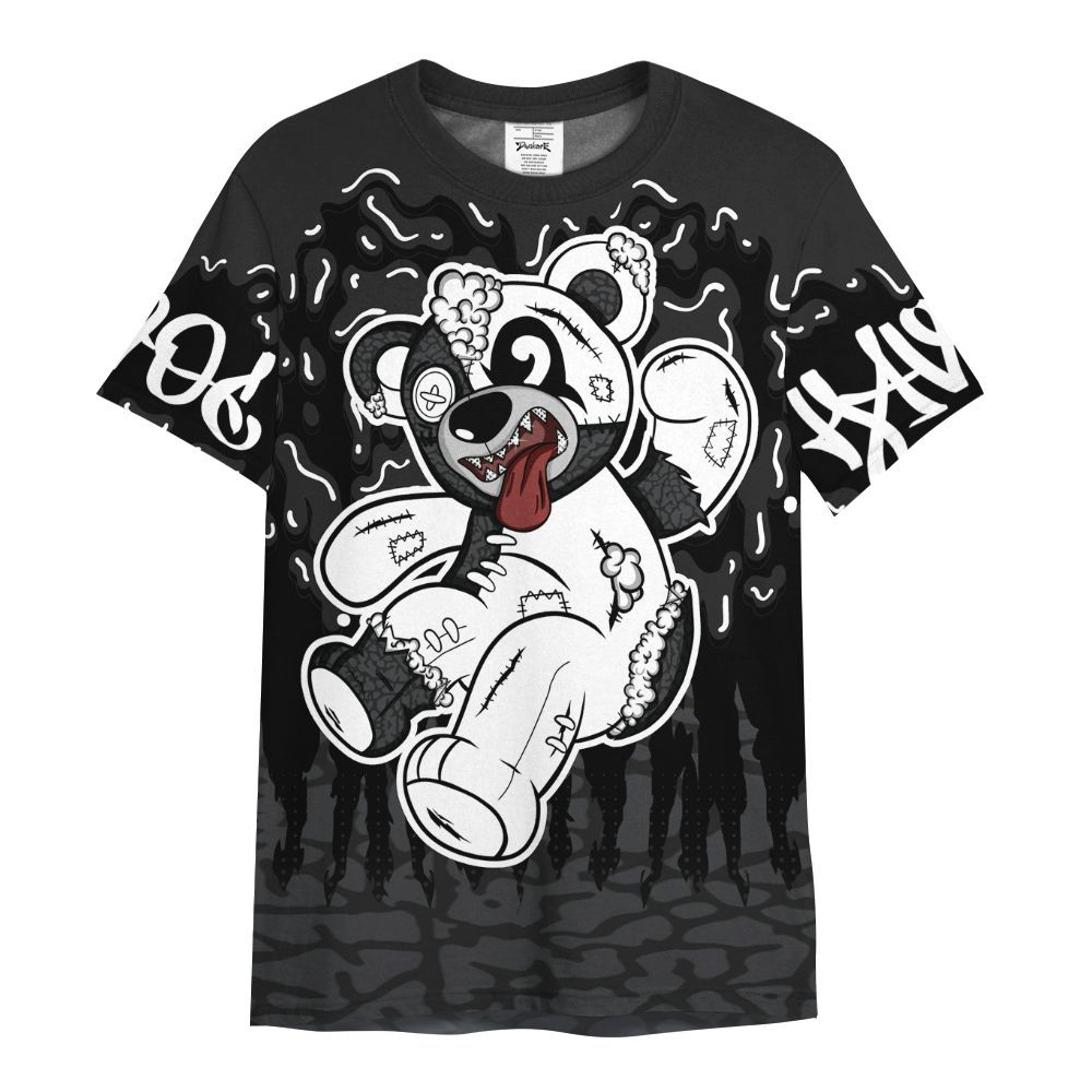 Shirt To Match Black Cat 3s - Havok Bear Dripping All Over Print