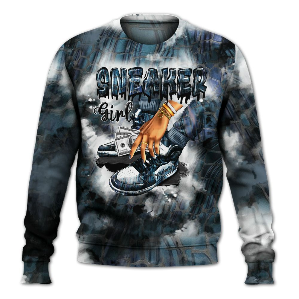 Sweatshirt To Match Air Foamposite Kazuya Mishima - SNEAKER Girl Money Drip Tie Dye All Over Print