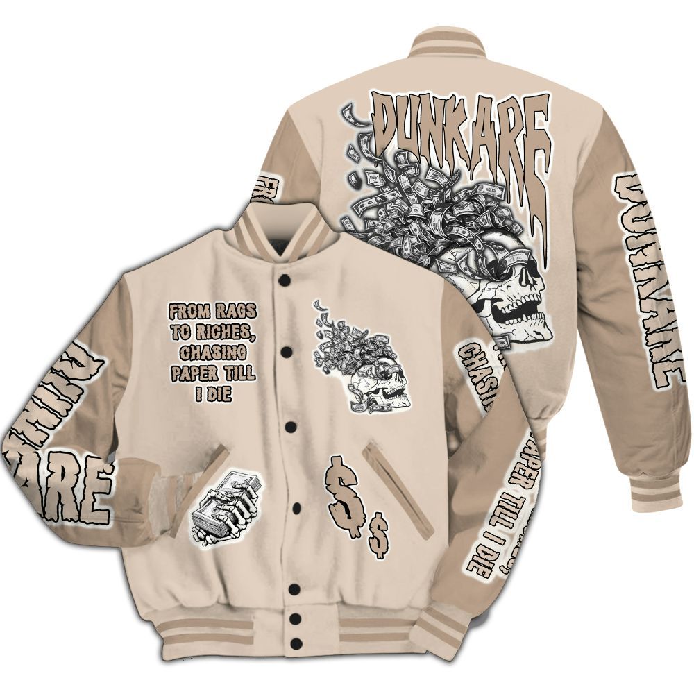 Varsity Jacket To Match Untouchable And Moments Cream - From Rags To Riches All Over Print