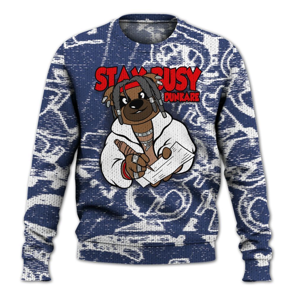 Knitted Sweater To Match Midnight Navy 13s - Maintain Activity Bear Avant-Garde