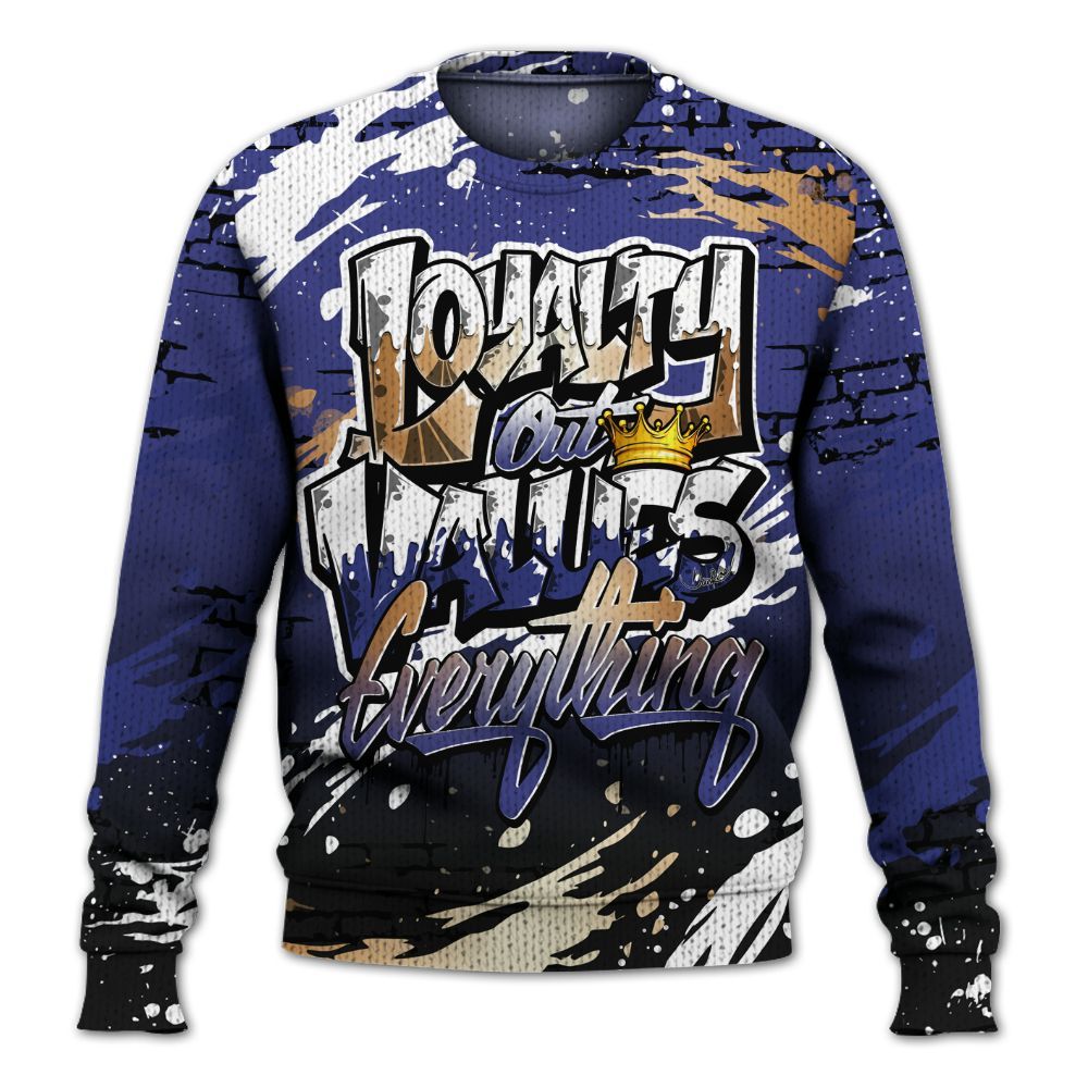 Sweater To Match JM Pro Black Concord - Values Of Loyalty Drip Graphic