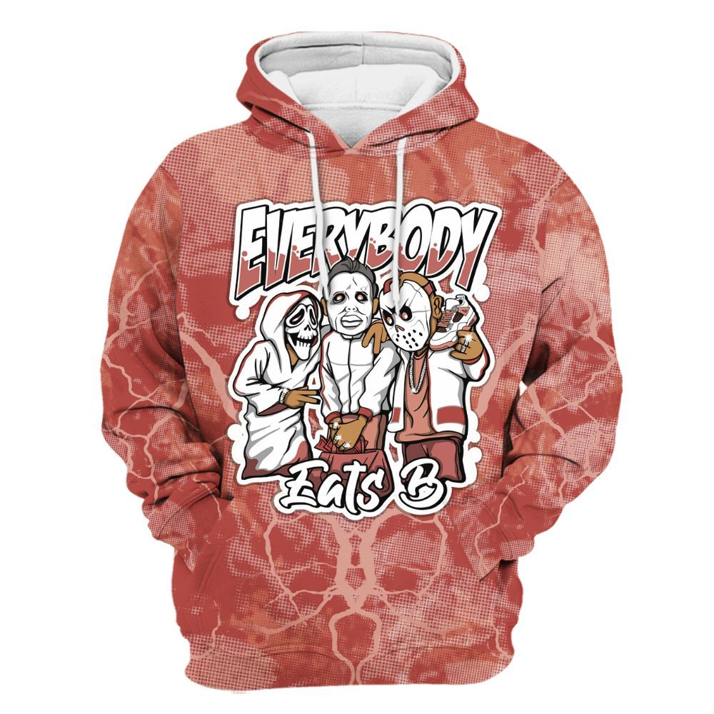 Hoodie To Match Dune Red 13s - Everybody Eatin B Graphic Halloween All Over Print
