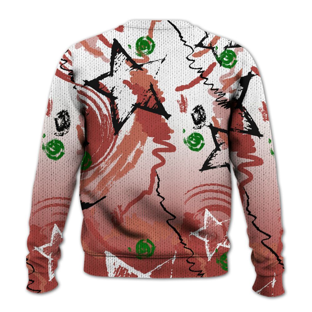 Knitted Sweater To Match Dune Red 13s - Grind Shine Later Drip