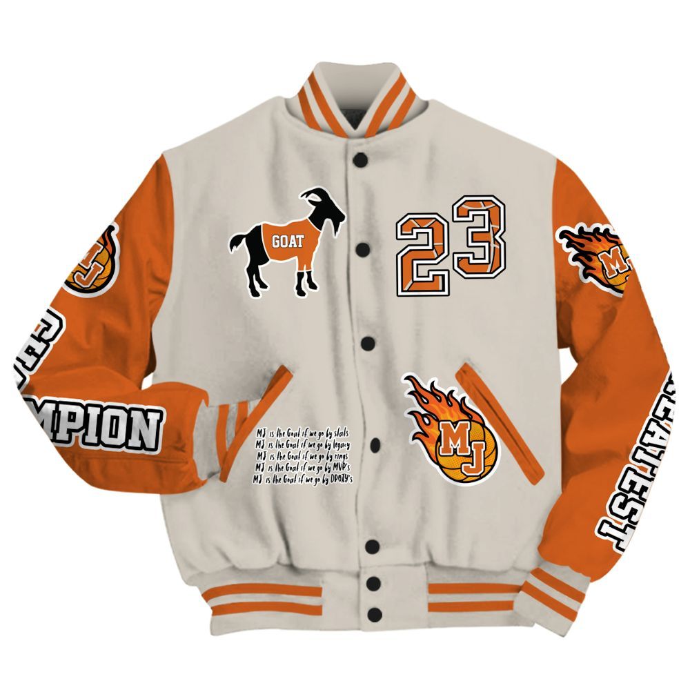 Varsity Jacket To Match SE Craft 5s - 23 G.0.A.T Jump Up Basketball All Over Print