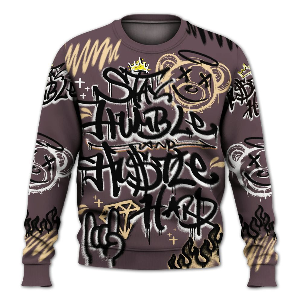 Sweatshirt To Match AMM Black 3s - Humble Drip Streetwear Graffity All Over Print