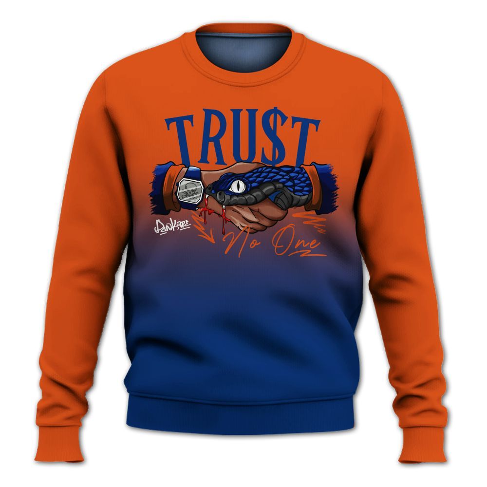 Sweatshirt To Match Mid Knicks 1s - Snake Trust No One Drip All Over Print