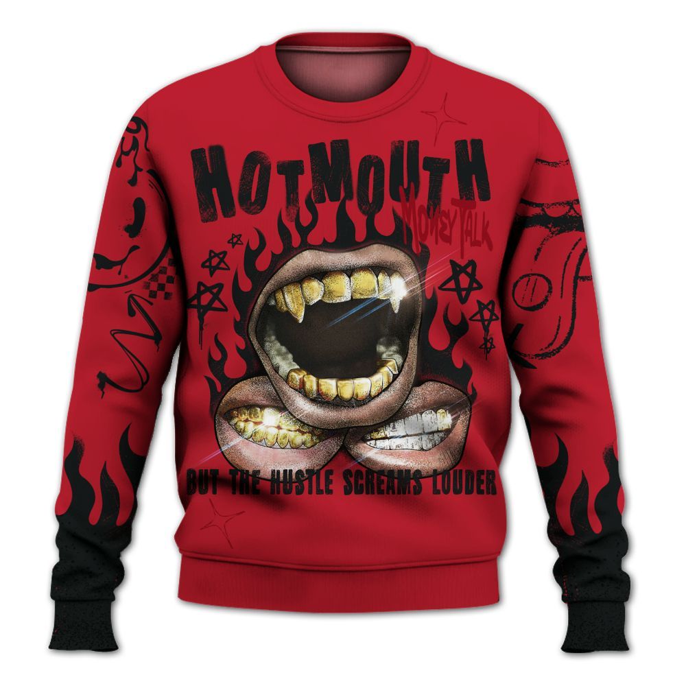 Sweatshirt To Match Retro Raging Bull 5s - Mouth Burning Street Style All Over Print