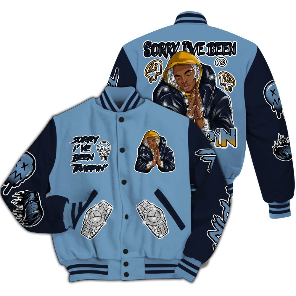Varsity Jacket To Match High OG First In Flight 1s - Trappin' Unique All Over Print