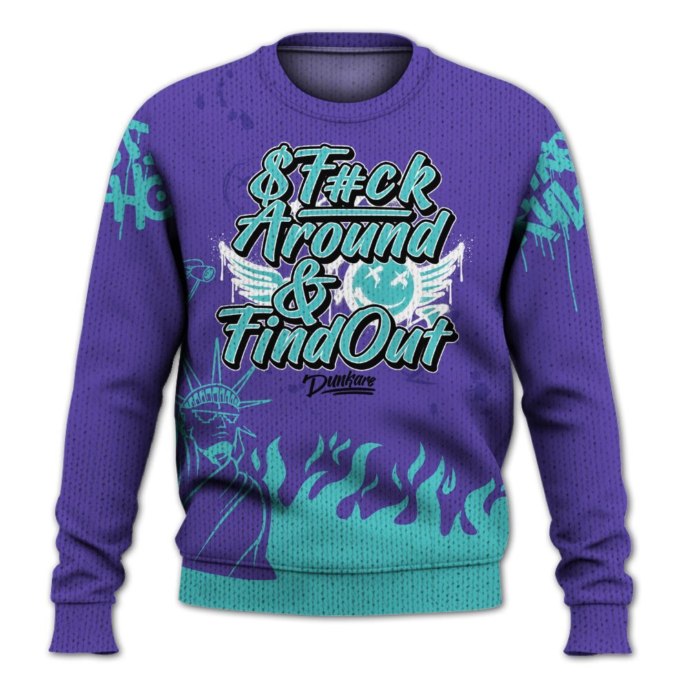 Knitted Sweater To Match Low Hornets 1s - Graphic Fck Around Find Out