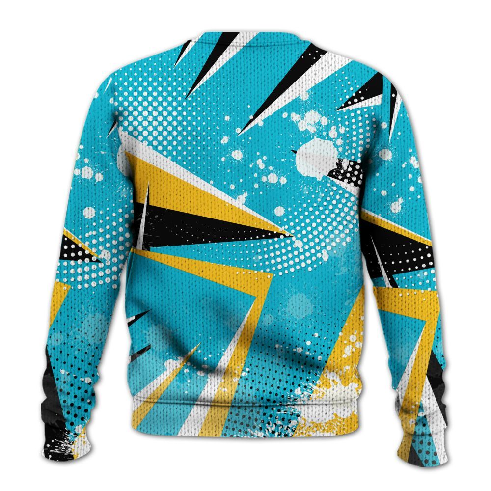 Knitted Sweater To Match Retro Aqua 5s - Poly Trust No One Dripping