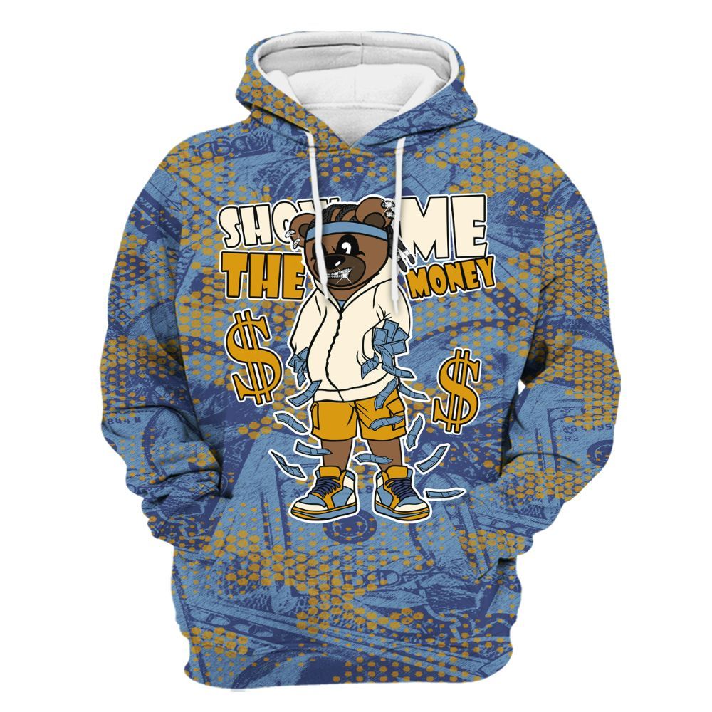 Hoodie To Match High OG First In Flight 1s - Show Me Bear Banknotes Art All Over Print