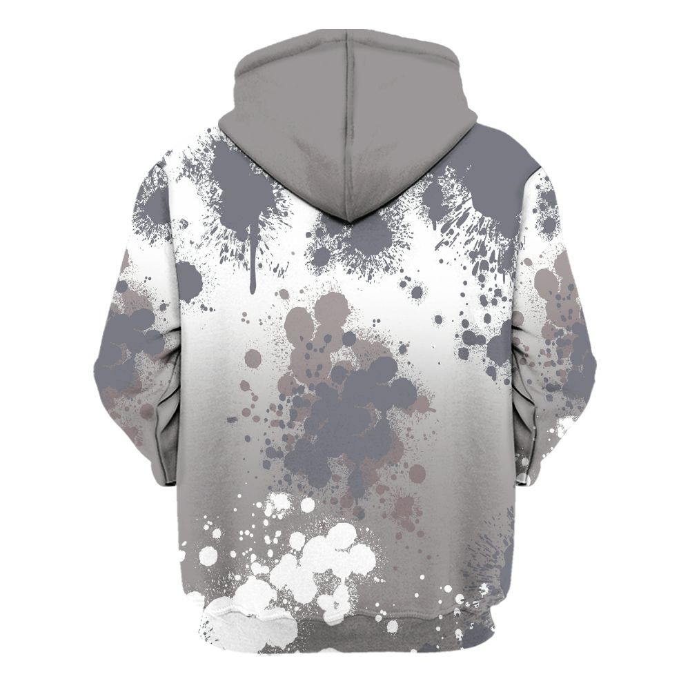 Hoodie To Match Cool Grey 11s - God Blessed Ink Drip All Over Print