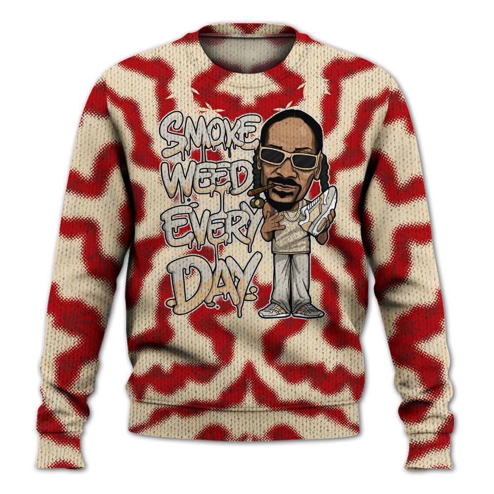 Knitted Sweater To Match Dunk Low Strawberry Waffle - Smoking Every Day Graphic Weeding Art