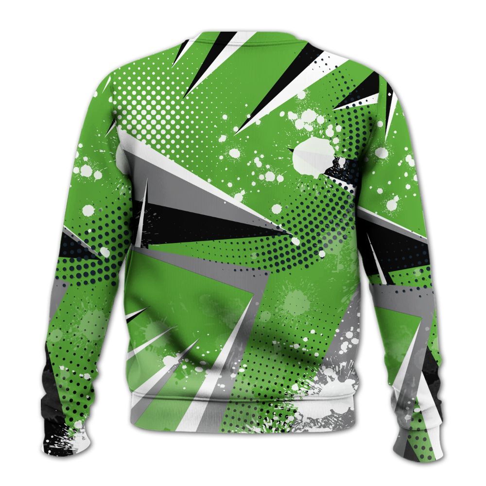 Sweatshirt To Match Retro Green Bean 5s - Poly Trust No One Dripping All Over Print