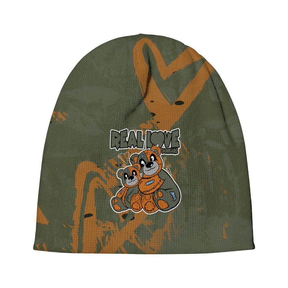 Beanie Hat To Match Olive 5s - Sincere Fondness Bear Graphic